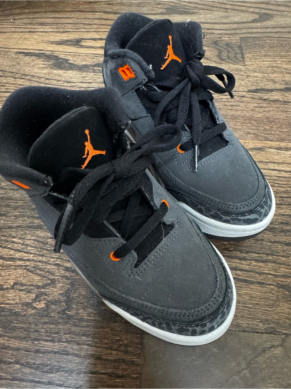 Jordan Kids' Black & Orange Low-Top Sneakers